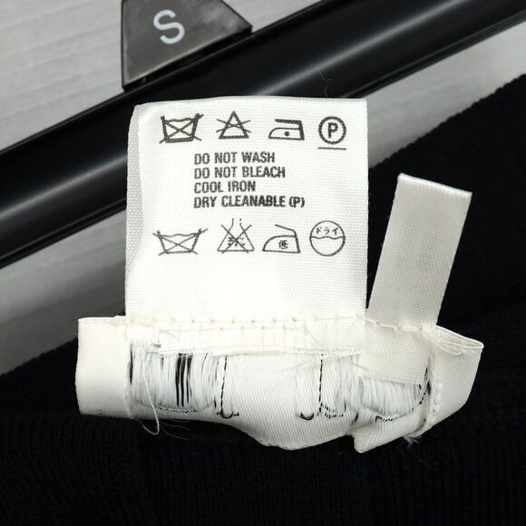 Laurel Escada Sweater Skirt Womens 8 US 40 EU Navy Blue Wool Knit Pleated Vtg - Picture 9 of 9